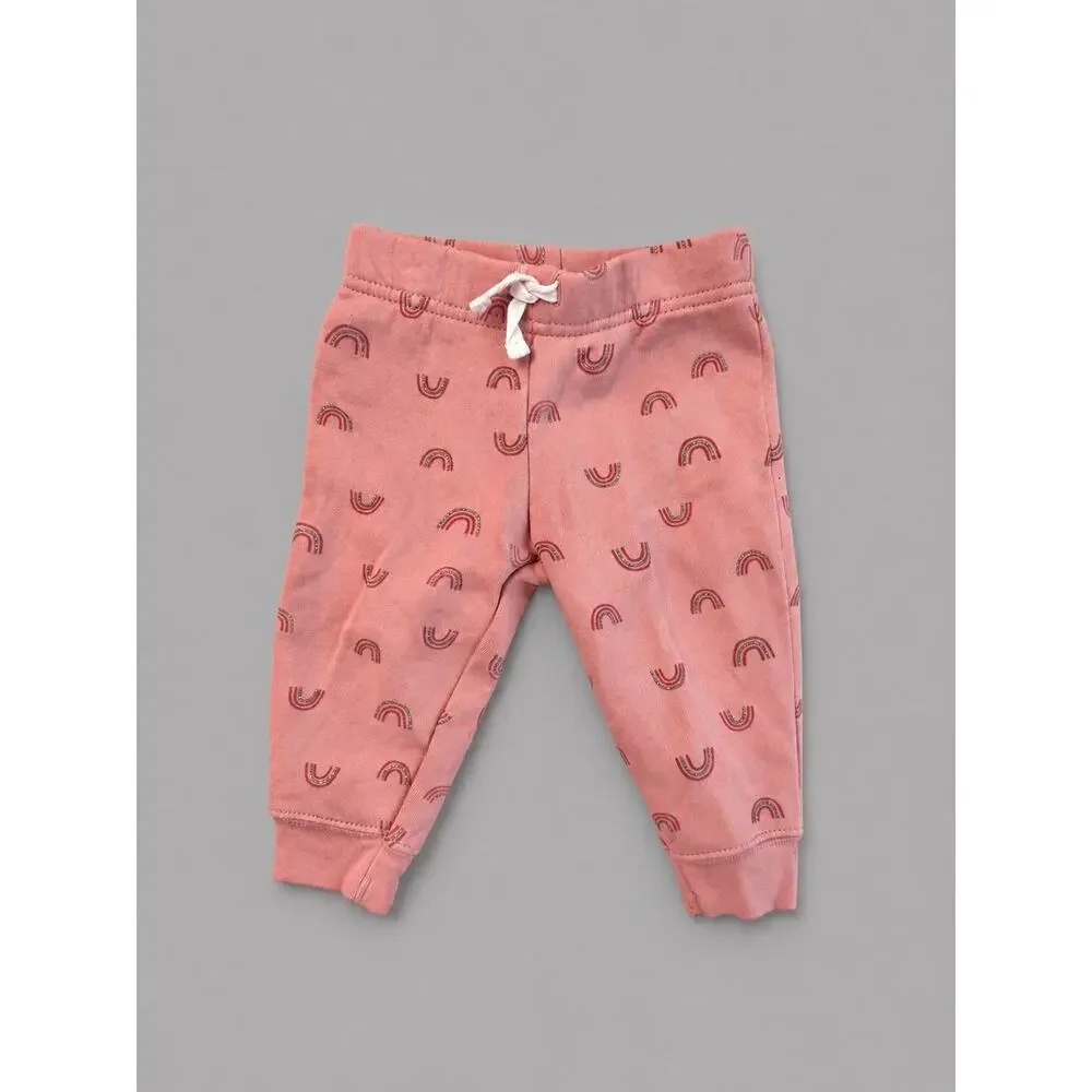 Child of Mine by Carter's 2pc Pink Rainbow Hoodie & Pants Set Girls 6-9M